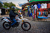 Motorbike and clothing and craft store in Concepcion de Ataco Ahuachapán department El Salvador Central America. Ruta De Las Flores, Department Of Ahuachapan