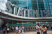 The Staten Island Ferry Terminal in Manhattan - South Ferry- NEW YORK CITY - NEW YORK , USA