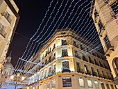 Christmas arrives in the streets of Zaragoza, Aragon, Spain