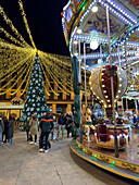 Christmas arrives in the streets of Zaragoza, Aragon, Spain