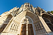 France, Meurthe et Moselle, Nancy, Neo Gothic Saint Epvre of nancy basilica built during the 19th century of stones from Euville