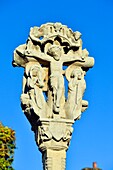 Frankreich, Morbihan, Rochefort en Terre, ausgezeichnet als les plus beaux villages de France (Die schönsten Dörfer Frankreichs), Kirche Notre Dame de la Tronchaye