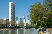 Frankreich, Hauts de Seine, Puteaux, quai De Dion Bouton, Tour France, Seine-Fluss