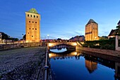 Frankreich, Bas Rhin, Straßburg, Altstadt, die von der UNESCO zum Weltkulturerbe erklärt wurde, Stadtteil Petite France, die überdachten Brücken über die Ill