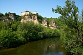 Frankreich, Tarn et Garonne, Bruniquel, Die schönsten Dörfer Frankreichs