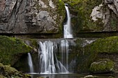 France, Jura, Le Vaudioux, waterfall of Billaude on the river of Lemme
