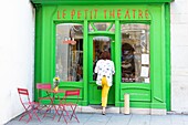 France, Meurthe et Moselle, Nancy,hairdresser Le Petit Theatre located on Grande rue