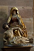 France, Bas Rhin, Marmoutier, Benedictine abbey, Saint Etienne church dated 12th century, Virgin of Mercy dated 15th-16th century