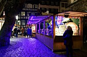 France, Bas Rhin, Strasbourg, old town listed as World Heritage by UNESCO, Christmas at the Petite France district, Christmas market on place Benjamin Zix