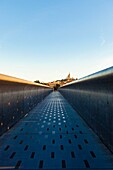 France, Bouches du Rhone, Marseille, 2nd district, Euromediterranee area, Arenc district, concrete bridge linking Fort Saint Jean to the Old Town