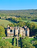 Frankreich, Yonne, Puisaye, Treigny, Schloss von Ratilly (Luftaufnahme)