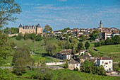 France, Haute Vienne, Rochechouart, the town and the castle, route Richard Coeur de Lion
