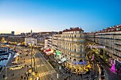 Frankreich, Bouches du Rhone, Marseille, das Stadtzentrum, das Samaritaine-Gebäude und die Rue de la Republique (Luftaufnahme)