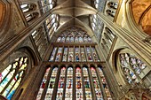 Frankreich, Moselle, Metz,Gotische Kathedrale Saint Etienne von Metz, nördliches Querschiff und Glasfenster