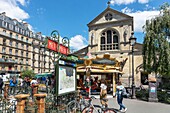 France, Paris, 18th District, Metro Jules Joffrin, Eglise Notre-Dame de Clignancourt