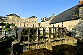 Frankreich, Calvados, Bayeux, Wassermühle am Fluss Aure im ehemaligen Gerberviertel