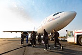 Frankreich, Gironde, Bordeaux, Mérignac, Entdeckungsflug mit dem Airbus A310-300 Air Zero G, ein weltweit einzigartiges Flugzeug, mit dem man die Schwerelosigkeit entdecken kann