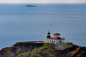 France, Var, Iles d'Hyeres, Parc national de Port Cros (National park of Port Cros), Le Levant island, military zone, the Titan lighthouse