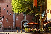 France, Pyrenees Orientales, Perpignan, city center, street scene in downtown