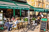France, Bouches du Rhone, Aix en Provence, restaurants in the city center