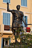 France, Var, Frejus, Forum Julii, statue of Julius Agricola, Roman general born in Frejus (around year 40)
