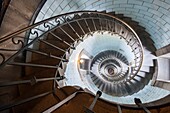 France, Finistere, Penmarc'h, Saint Pierre cape, The Eckmühl lighthouse staircase, listed as Historical monument