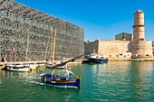 France, Bouches du Rhone, Marseille, the MuCem and Fort Saint Jean, a pointy Marseille