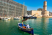 France, Bouches du Rhone, Marseille, the MuCem and Fort Saint Jean, a pointy Marseille