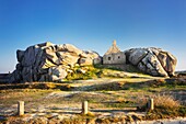 France, Finistere, Pagan country, Legend coast, Kerlouan, Meneham historical village, The Meneham house surrounded by rocks