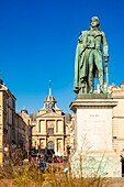 France, Yvelines, Versailles, Hoche place, statue of General Hoche