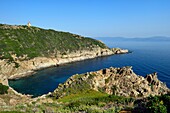 France, Var, Iles d'Hyeres, Parc national de Port Cros (National park of Port Cros), Le Levant island, military zone, the Titan semaphore