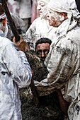 France, Pyrenees Orientales, Prats-de-Mollo, life scene during the bear celebrations at the carnival