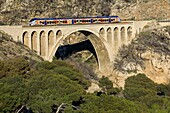 France, Bouches du Rhone, The Blue Coast, Ensuès la Redonne, Calanque salt water, salt water viaduct