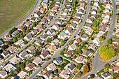 France, Yvelines, neighborhood (aerial view)