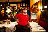 France, Rhone, Lyon, Presqu'Ile, le Garet, Lyon's bouchon, traditionnal wine pub, Emmanuel Fera, chef