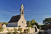 France, Lot, Haut Quercy, Rocamadour, medieval religious city with its sanctuaries and step of the road to Santiago de Compostela, chapel Saint Jean de l'Hospitalet