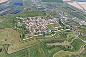 France, Charente Maritime, Brouage, the fortified city (aerial view)