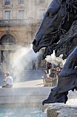 Frankreich, Rhône, Lyon, 2. Bezirk, Stadtteil Les Cordeliers, Place des Terreaux, Bartholdi-Brunnen, denkmalgeschützt