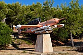 France, Var, Iles d'Hyeres, Parc national de Port Cros (National park of Port Cros), Le Levant island, military zone, V1 missile that served for the first tests after the war