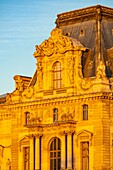 France, Paris, facade of the Louvre Museum