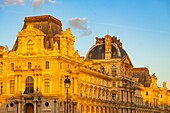 France, Paris, facade of the Louvre Museum