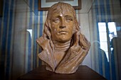 France, Corse du Sud, Ajaccio, rue Saint Charles, the national museum of the birthplace of Napoleon Bonaparte, his bust