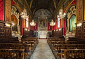 France, Haute Corse, Bastia, Napoleon Street, oratory church Immaculate Conception, the main nave