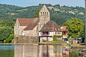 France, Correze, Dordogne valley, Beaulieu sur Dordogne, Penitents chapel on Dordogne riverbank