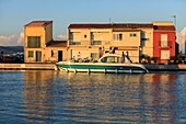 France, Herault, Sete, Peyrade canal from Saint Clair road