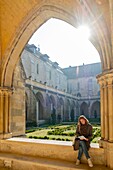 France, Val d'Oise, Asnieres sur Oise, the Cistercian abbey of Royaumont, the cloister