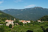 France, Corse du Sud, Alta Rocca, the village of Mela and the punta di u Diamante