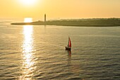 Frankreich, Bouches du Rhone, Cote Bleue, Martigues, Bezirk La Couronne, Pointe Riche und Leuchtturm Cap Couronne (Luftaufnahme)