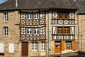Frankreich, Cotes d'Armor, Moncontour, Dorf mit der Aufschrift Die schönsten Dörfer Frankreichs