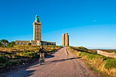 France, Cotes d'Armor, Plevenon, Frehel Cape and its lighthouses, one is a Vauban lighthouse